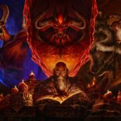 ديكارد كين أمام الشرور الكبرى في فنّ موسم Hell's Legacy، بمناسبة إعلان مسلسل Diablo