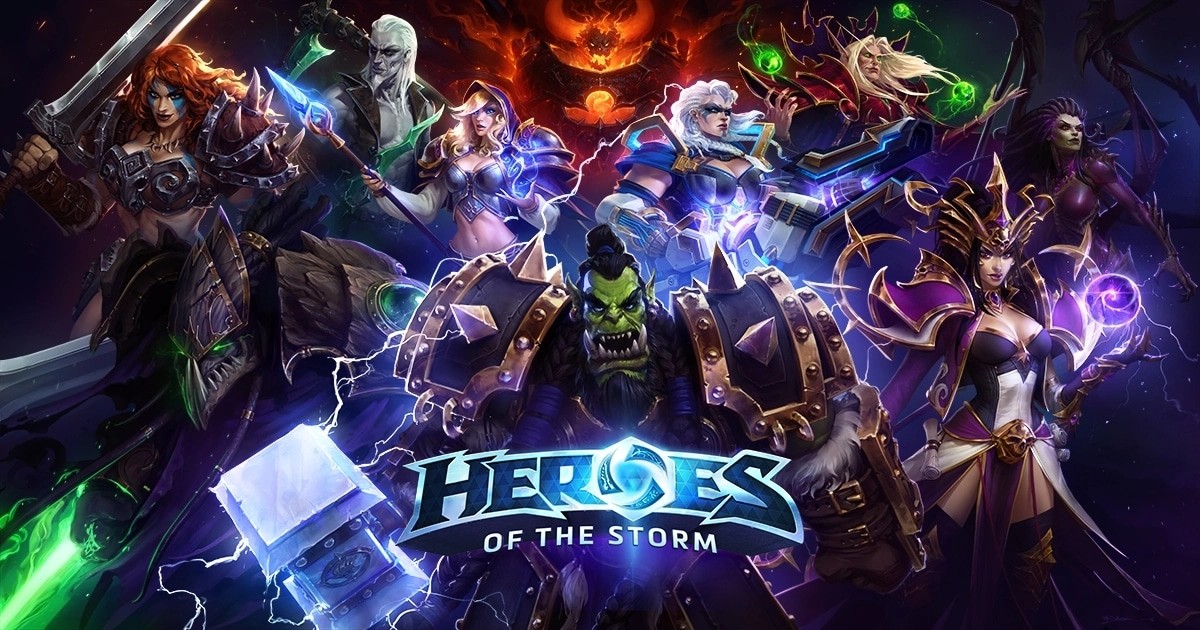 الفنّ الرسمي للعبة Heroes of the Storm، مع إعلان بطلة Heroes of the Storm الجديدة