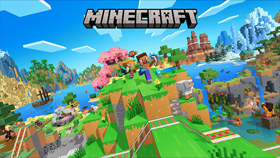 العمل الفني الرسمي للعبة Minecraft، وهي أوّل ألعاب عالم مفتوح لا تنتهي