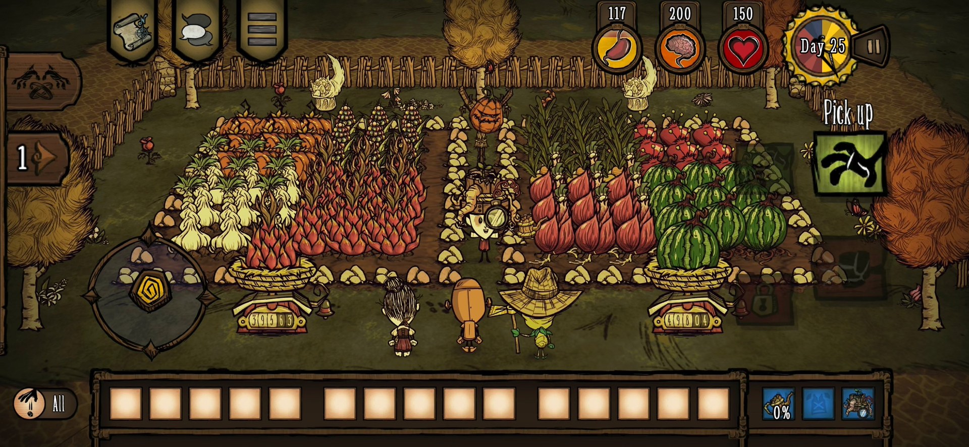 مزرعة في لقطة من Don't Starve Together على الجوال