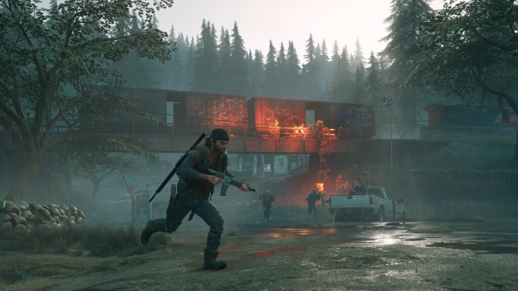 ديكون سانت جون يهرب من حشد في غابة أوريغون في لعبة Days Gone