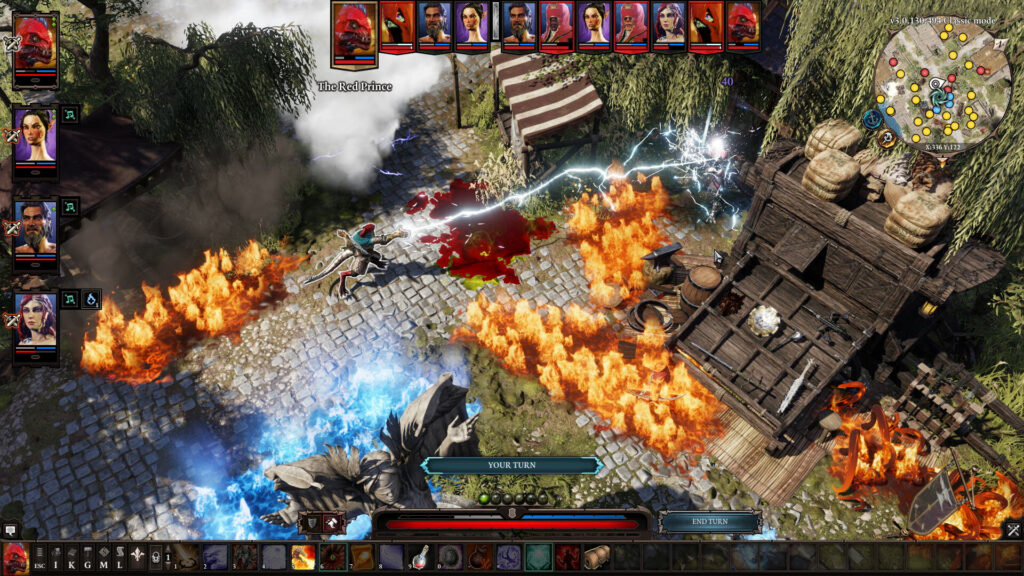 معركة بالأدوار وسط النيران في Divinity: Original Sin 2