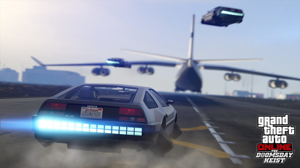 مطاردة طائرة شحن في Grand Theft Auto V على PlayStation 4