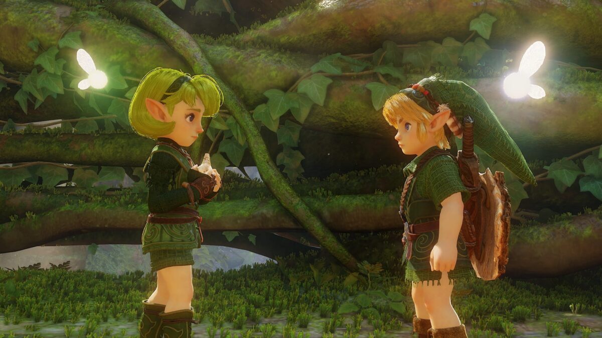 لينك وساريا في غابة كوكيري من ريميك Ocarina of Time